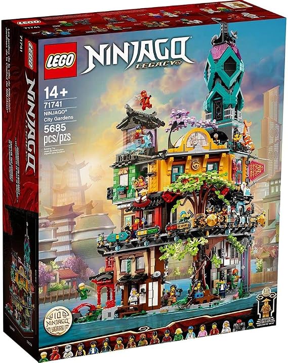 LEGO NINJAGO NINJAGO City Gardens 71741 Building Kit; Ninja House Playset Featuring 19 Minifigures, New 2021 (5,685 Pieces), Multicolor