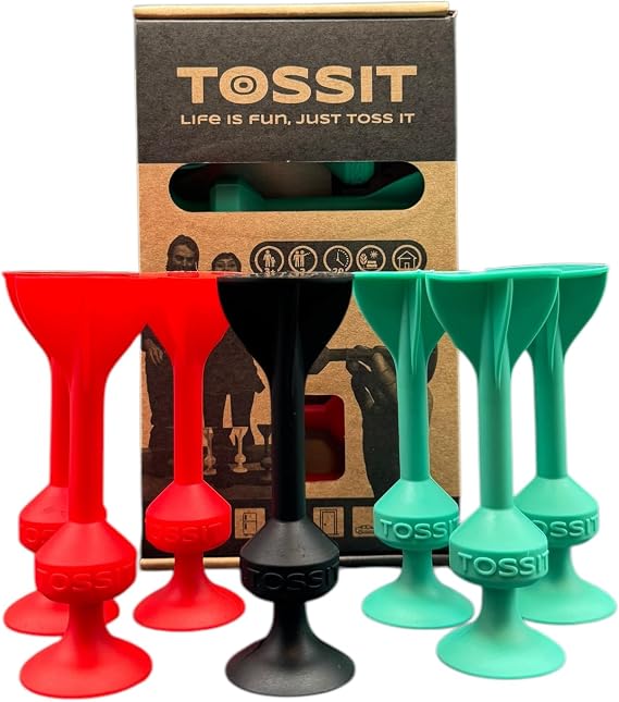TOSSIT Game: Aile ve Partiler İçin Mükemmel Silikon Vantuz Dart Oyunu, İç ve Dış Mekan Eğlencesi İçin Yapışkan Dart Atış Oyunu, Mükemmel Hediye - Starter Pack