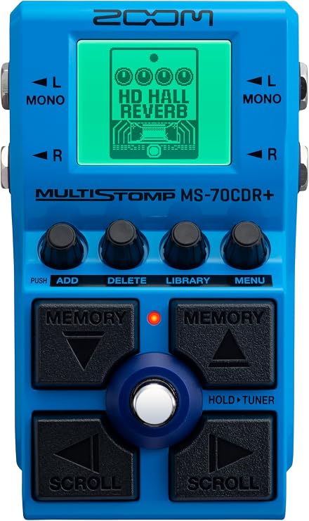 Zoom MS-70CDR+ MultiStomp for Guitarists with Chorus, Delays & Reverbs