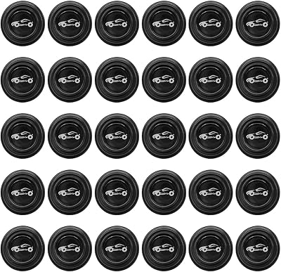 30PCS Car Door Shock Absorber Gasket, Door Side Anti-Collision Buffer Sound Cushion Car Slam Stopper Bumper Protector Sticker, Self Adhesive Shock Absorbing Crash Pad for Most Cars Black Car