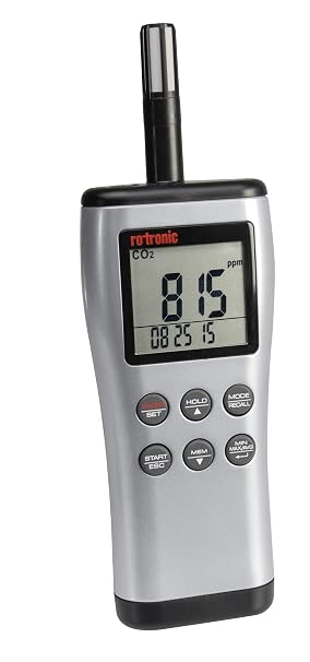 Carbon Dioxide Digital Monitor (CO2 Range: 0-5000 PPM) for Office, HVAC, Labs | Carbon Dioxide Monitor | Indoor co2 Monitor | Model: Rotronic CP11