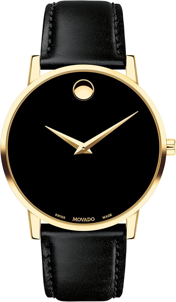 Movado Museum Classic Men's Watch - Swiss Quartz Movement, Calfskin Strap - 3 ATM Water Resistance - Classic, Luxury Fashion Timepiece for Him - 40mm