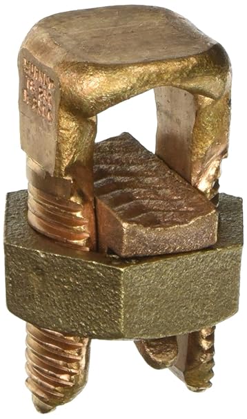 Burndy KS29 Servit Split-Bolt, 1 Str. - 250 Copper Run and Tap, 1.36" Cross Flat, 650 in-lbs Recommended Tightening Torque (Pack of 25)