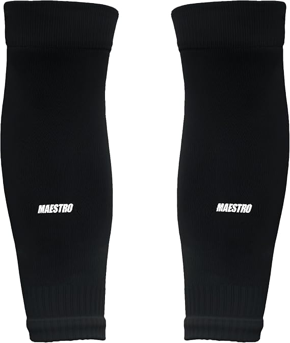 Maestro Leg Sleeves - Calf Compression Sleeves for Men & Boys, Compatible With Shin Guards & Grip Socks for Soccer, Football