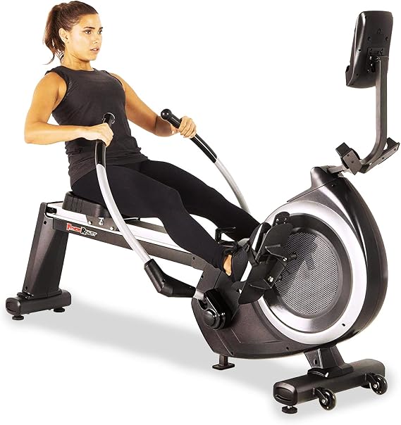 FITNESS REALITY 4000MR Magnetic Rower Rowing Machine with 15 Workout Programs