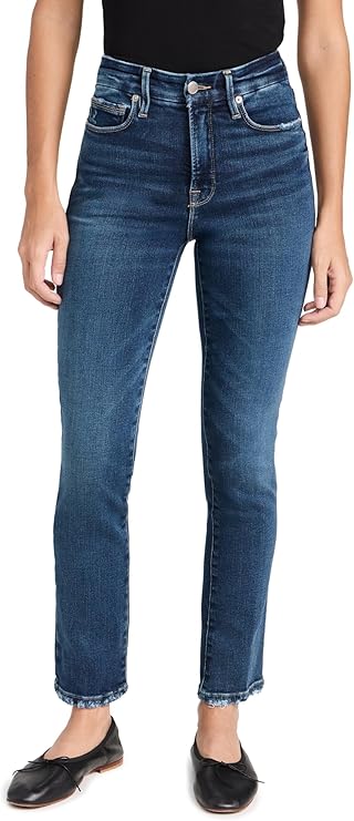 Good American Women's Good Legs Straight Jeans, indigo511, 6