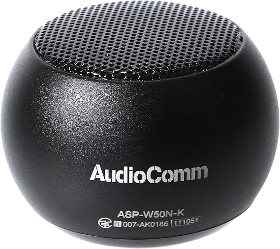 OHM Electric AudioComm Wireless Mini Speaker Black ASP-W50N-K 03-2417 OHM