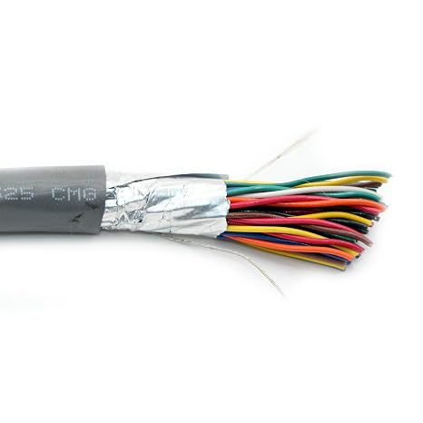 Belden 9525-060 Shielded Computer Snake Cable, 25-Pair, 24-AWG, 24/25C, Stranded 7x32, Chrome, 1-FT