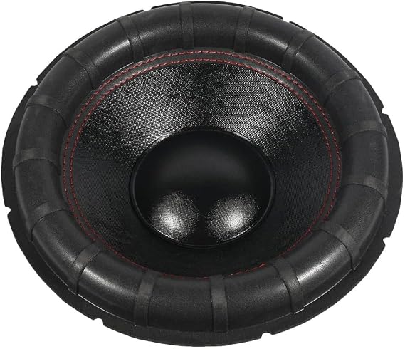 Woofer Speaker Paper Cone, 12in Big Surround Non-Pressed Dust Cap, Powerful Car Audio Subwoofer Plastic Basket