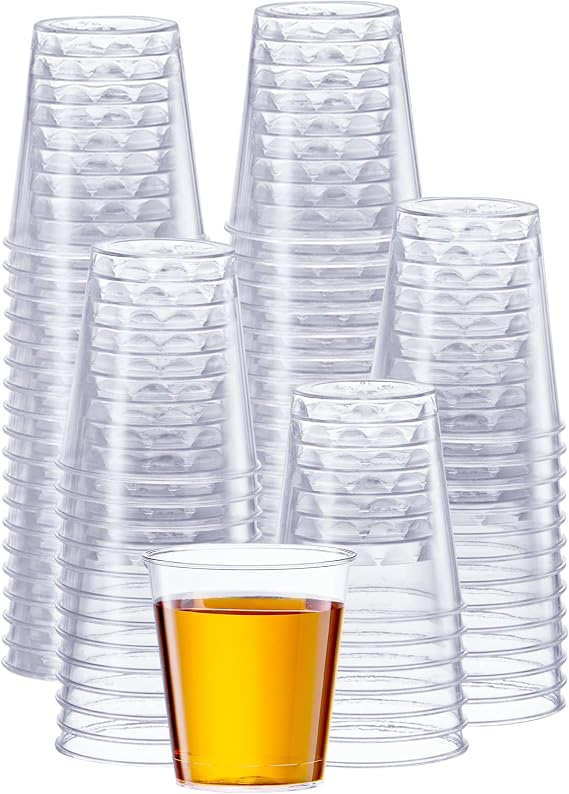 SETUP 1 oz Clear Plastic Shot Glasses [500 Count] Mini Disposable Shot Cups