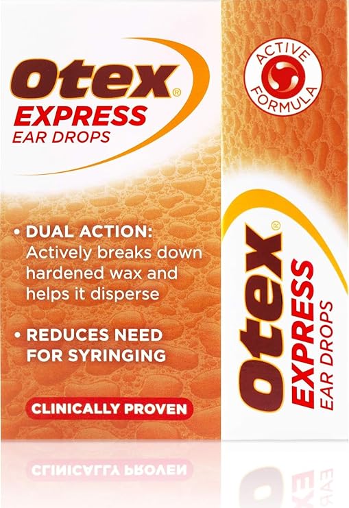 Otex Express Ear Drops for Hardened Ear Wax, 10ml