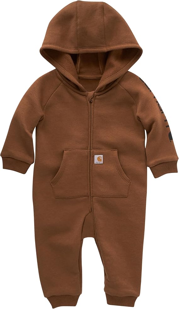Carhartt Baby Boys' Long-Sleeve Hooded Zip-Up Footless One-Piece Coverall