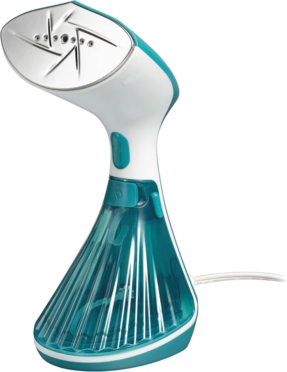 Proctor Silex Dual Mode Handheld Garment Steamer for Clothes, Ready in 25 Seconds for 15 Minutes of Continuous Use, Portable and Lightweight, Vacation Essentials, 1200 Watts, 300 ml Water Tank, Blue