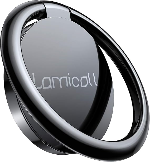 Lamicall Cell Phone Ring Holder Stand - Polished Metal Finger Grip