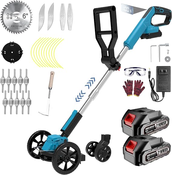 Weed Wacker Cordless Grass Trimmer with 21V 2.0Ah Battery Powered
