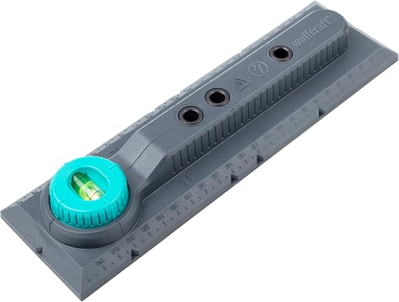 wolfcraft Drill-Jig "Elektro" I 5976000 I İşaretleme, Hizalama ve Delme Şablonu, Duvarda Anahtar ve Priz Kurulumu için