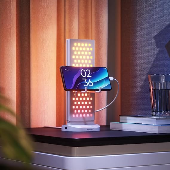 Nanoleaf Pegboard Desk Dock, 3-in-1 Smart Table Lamp, 64 RGB LEDs