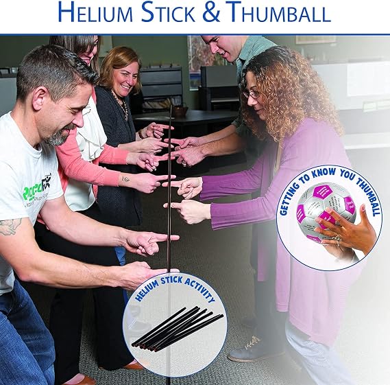 Trainers Warehouse Getting to Know You Thumball 6" | Conversation Starter, Ice Breaker, Team Building Game for The Office in Any Setting Including Helium Stick