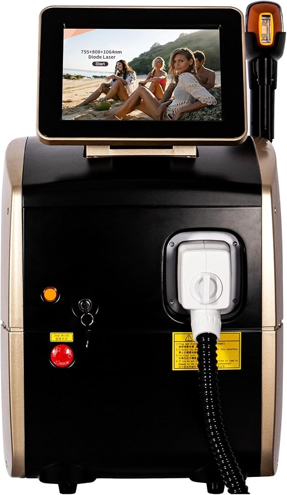 Diode Laser Hair Removal Machine 4000W 808nm Alexandrite 3 Wavelengths Platinum Permanent Odourless Cooling Head Epilator