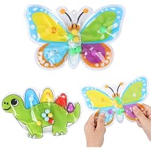 Butterfly & Dinosaur Color Sorting Sensory Toys, Fine Motor Skills Montessori Learning Toy, Calming Fidget Toys, Educational Color Matching Game