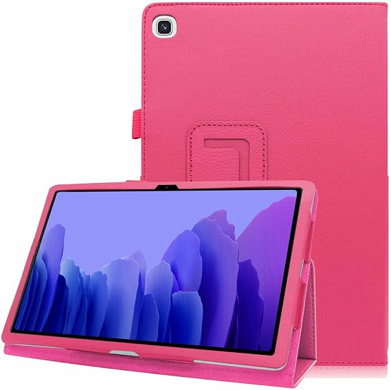[TECH UK] Case for Galaxy Tab A7 10.4" 2020 Release Model T500, Premium Slim Leather Folio Stand Case Cover for Samsung Galaxy Tab A7 10.4 Inch 2020 Tablet (SM-T500/T505/T507) (Pink)