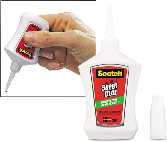 Scotch AD125 Super Glue Gel, Precision Applicator, 0.14 oz