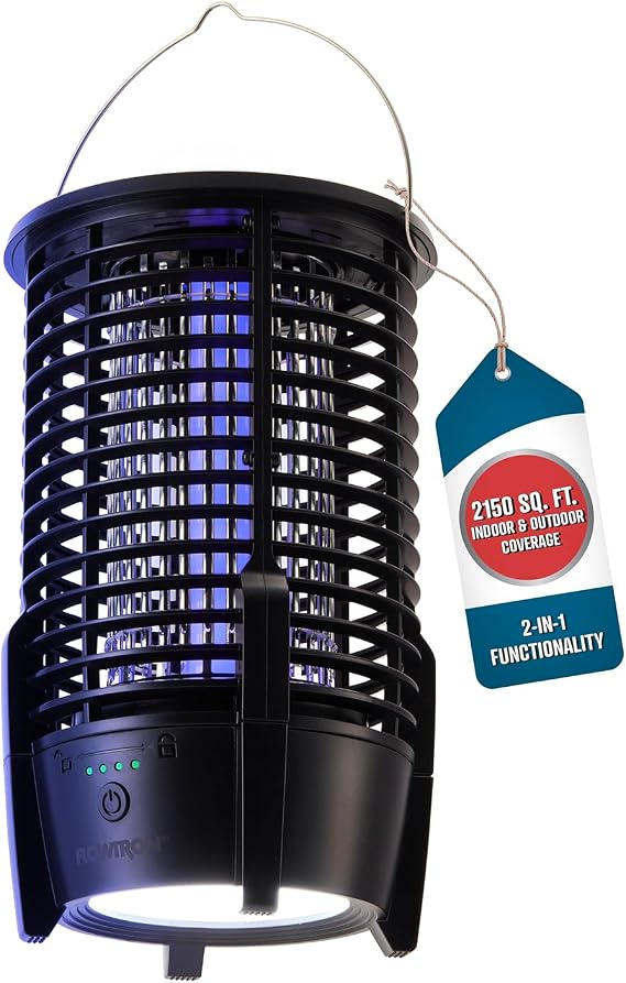 Flowtron Rechargeable Bug Zapper Lamp, 2-in-1, 2150 Sq Ft, USB-C