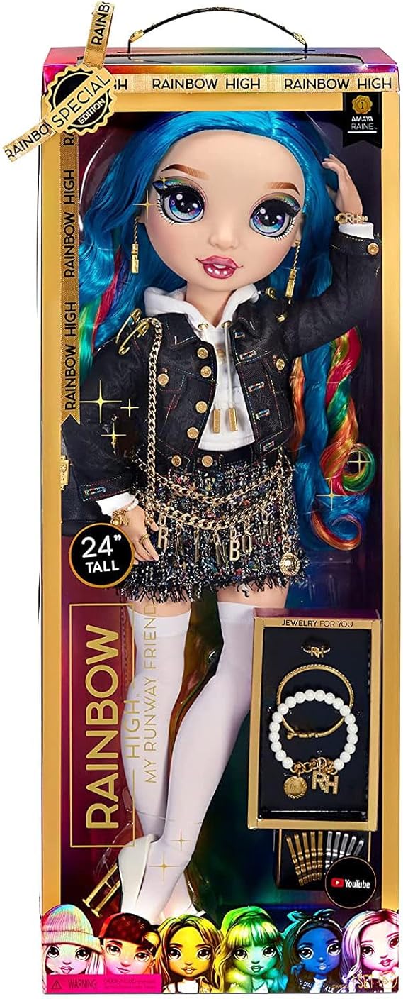 Rainbow High Large Doll - Toy for Kids - 60 cm Special Edition Fashion Doll - 35 cm Multicolored Rainbow Hair & 25+ Accessories, Great Gift for Children, For Ages 6-12 Years Old