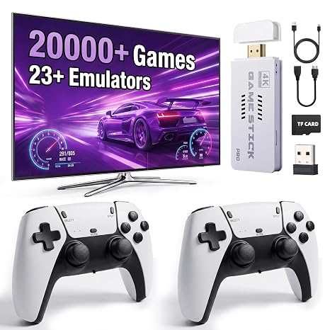 New Retro Gaming Console with 20k+ Classic Video Games & 23 Emulators