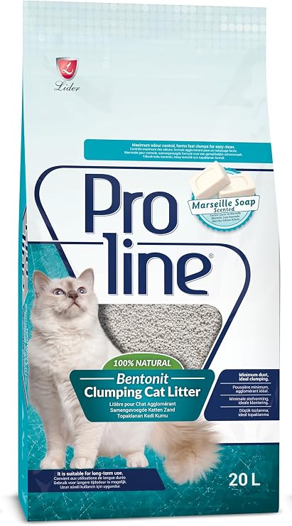 Proline Marsilya Sabunu Kokulu Bentonit Kedi Kumu 20 L