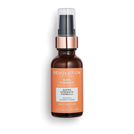 Revolution Skincare 12.5% Vitamin C Radiance Serum, Vitamin C Serum for Face, Leaves Skin Radiant and Provides Protection, Vegan & Cruelty Free, 30ml