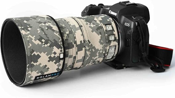 Rolanpro Waterproof Lens Camouflage Cover for Canon RF 70-200mm F4 L Rain Cover Telephoto Lens Protective Sleeve Case Clothing#UCP