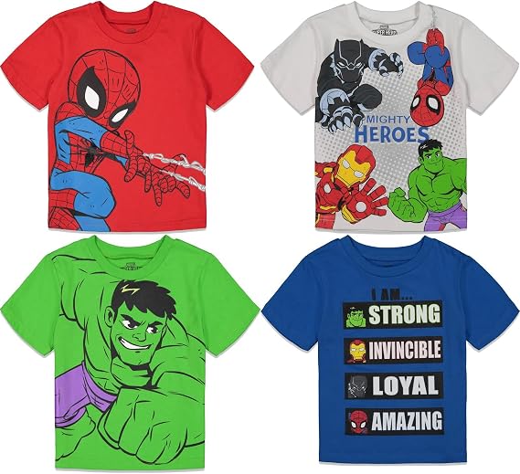 Marvel 4 Pack Graphic T-Shirts