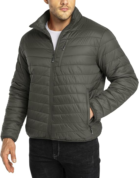 33,000ft Men's Puffer Jacket Packable Water resistant Quilted Jacket