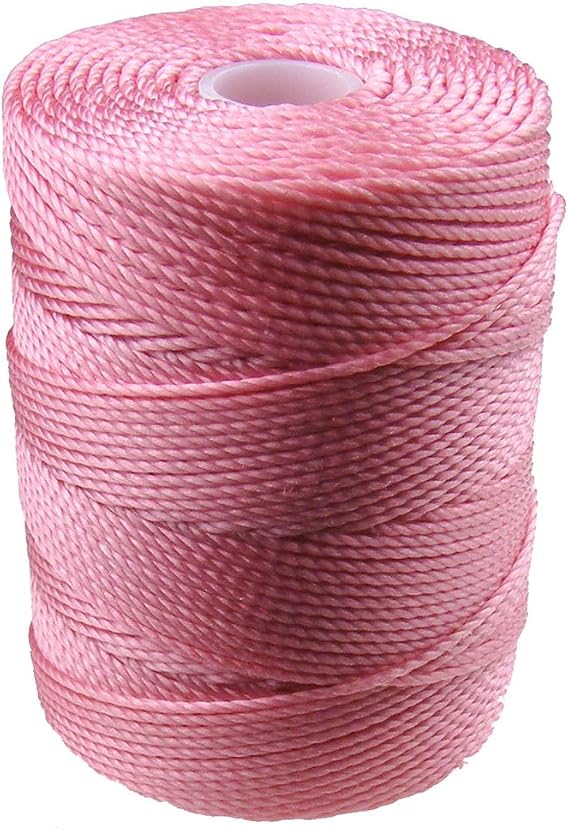 C-LON Bead Cord, Pink - 0.5mm, 92 Yard Spool