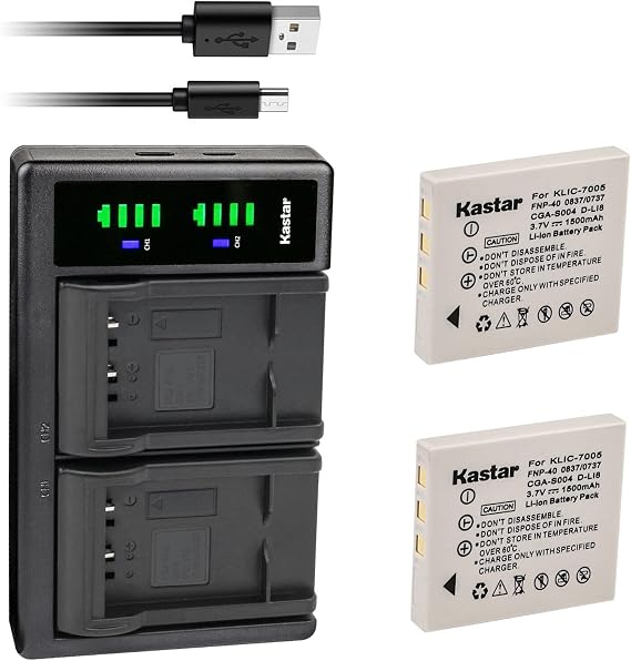 Kastar 2-Pack Battery and LTD2 USB Charger Replacement for HP R742 Battery, HP LI40, Q6277A, Q2232-80005, Photosmart R742, R742v, R742xi Digital Camera