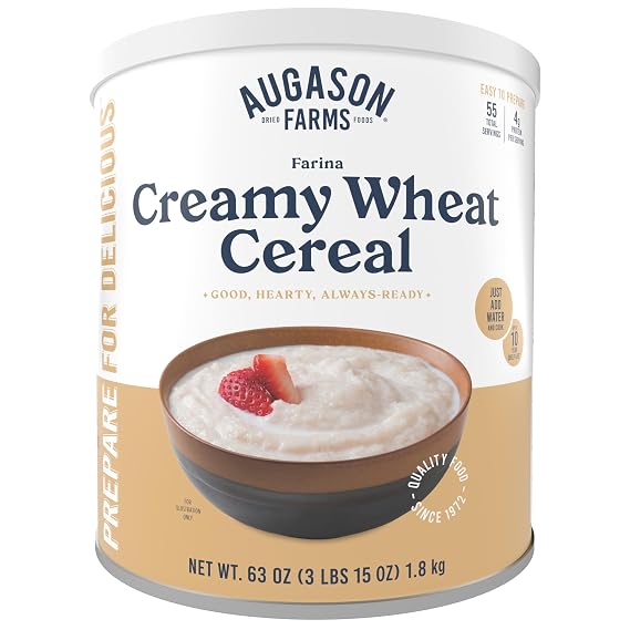 Augason Farms Creamy Wheat Cereal Can