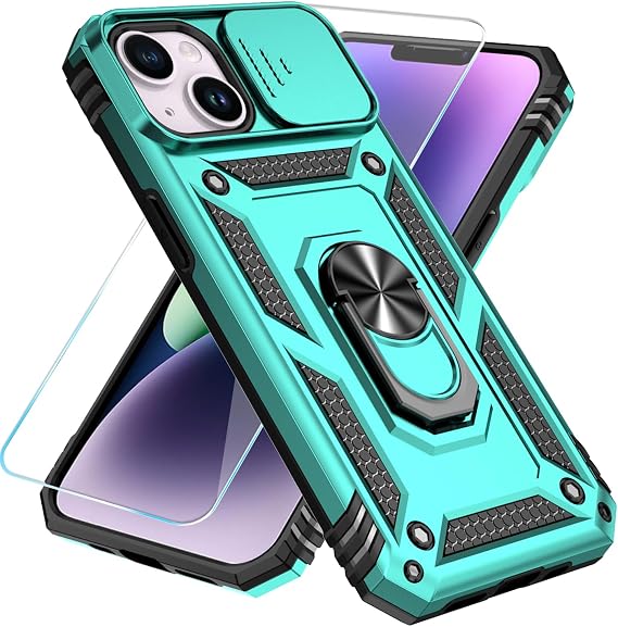 SunStory for iPhone 14 Case/iPhone 13 Case with Slide Camera Cover 6.1"