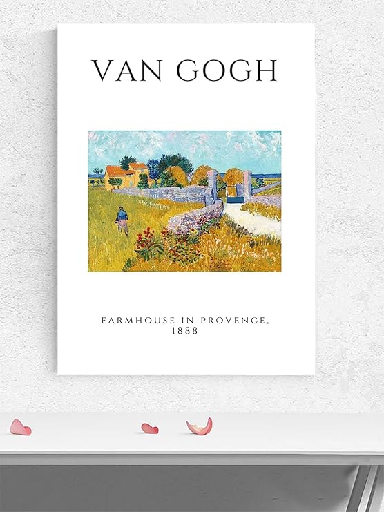 Postermanya Van Gogh, Farmhouse in Provence, Çiftlik Evi Sanatsal Poster - Afiş - Dekoratif Duvar Poster