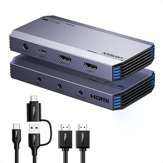 UGREEN 4K Video Capture Card 4K HDMI Loop-Out and 4K60Hz/2K144Hz Capture