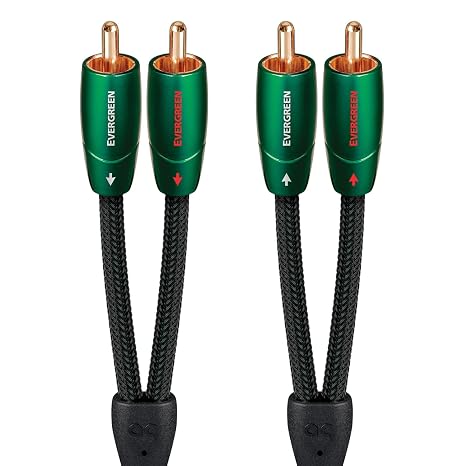 Audioquest Evergreen Stereo Cable with 4 RCA Connectors, 0.6 m