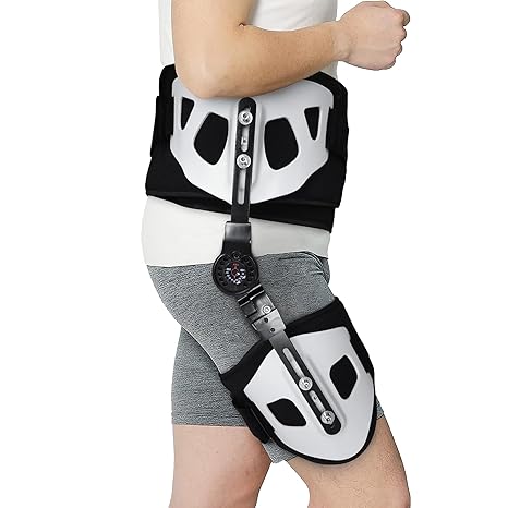 Hip Brace for Women and Men, Support Abduction ROM Post Op Adjustable Hip Brace for Sciatica Pain Relief Protector Stabilizer for Joint Pain
