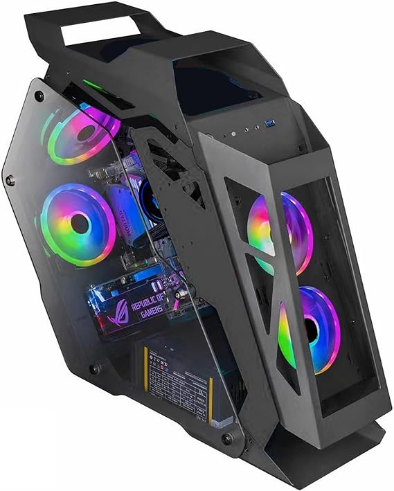 REVENGE Darth Vader 4 Glass Panel Robotic Case with RGB Fan m-ATX Gaming Player Computer Case (0, Watt)