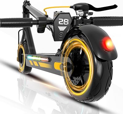 STOKRA Electric Scooter Adults, 500600W Motor, 28 MPH Top Speed,10 Vacuum Big Tires, Foldable E-Scooter with App Control & Disc Braking System for Smart APP Contro