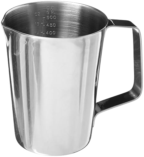 Graham-Field Measuring Beaker, 16 Oz Stainless Steel Graduated Beaker with Handle, Laboratory Equipment, 3244