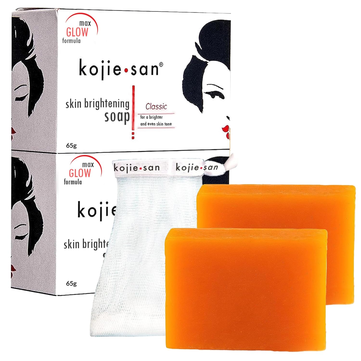 Kojie San Skin and Body Soap – Original Kojic Acid, Dark Spot Remover Soap Bar with Coconut &amp;amp; Tea Tree Oil – 135g x 6 Bars with Soap Net