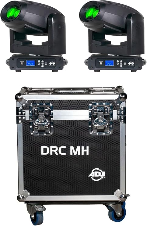 Audiosavings Bundle: (2) ADJ Focus SPOT 5Z 200 Watt Cool White LED DMX Moving Head Spot Light Bundle with (1) ADJ DRC MH Case for (2) ADJ Focus Spot 4Z/5Z/Focus Beam/Flex/Three Z (Items 3)