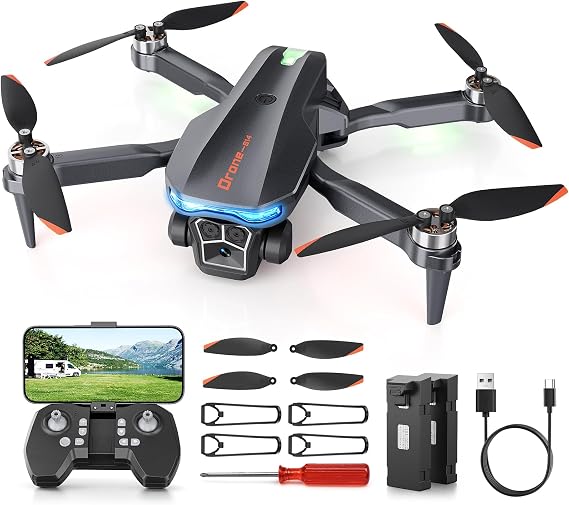 Drone with Camera for Adults, Brushless RC Quadcopter, 2 Batteries