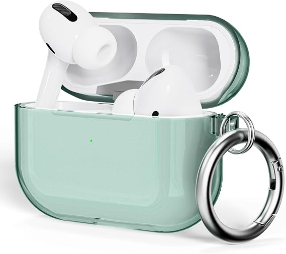 ULAK Compatible with Airpods Pro Case 1st Generation, Clear Green