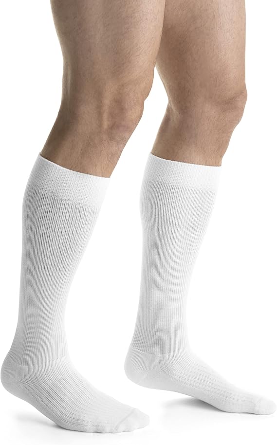 JOBST Activewear 30-40 mmHg Knee High Compression Socks, X-Large, Cool White